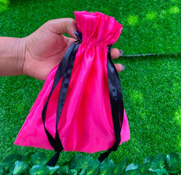 Hot-Pink Drawstring Bag