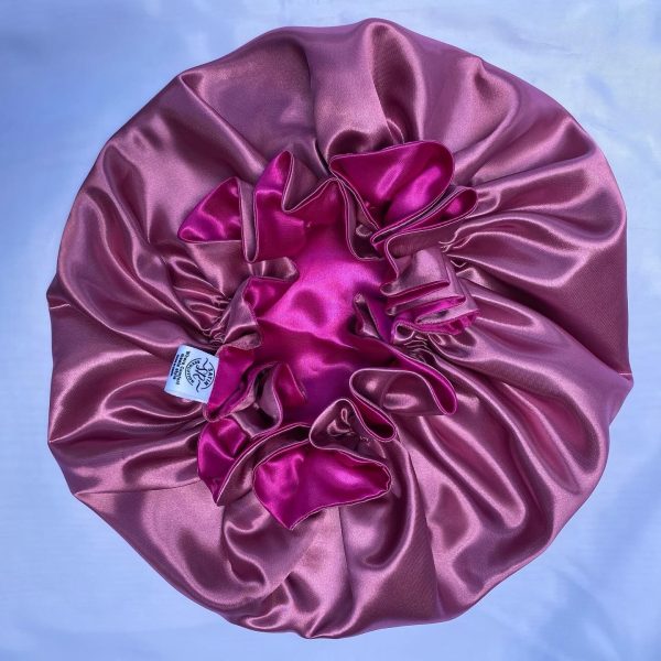 Pink Satin Raffle Bonnet