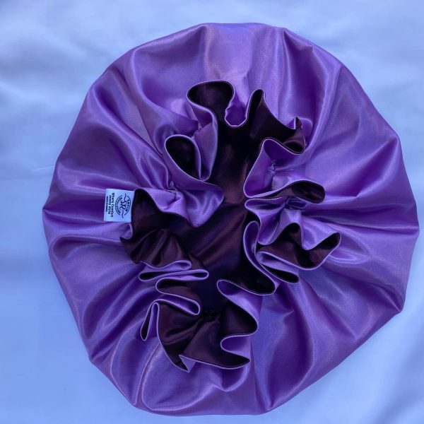 Purple Satin Raffle Bonnet