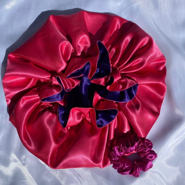 Pink and Purple Raffle Bonnet