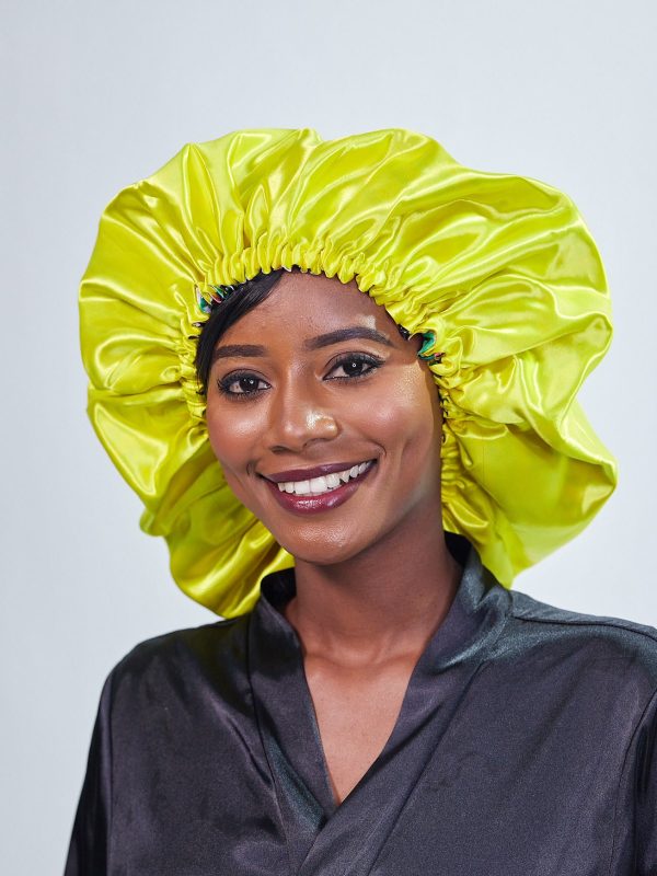 Yellow Printed Double-sided Bonnet