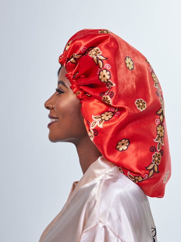 Beige Printed Double-sided Bonnet - Image 3