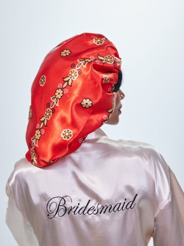 Beige Printed Double-sided Bonnet - Image 4