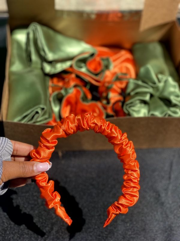 Orange Satin Headband