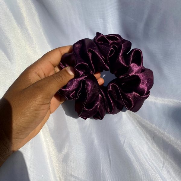 Blackcurrent Satin Scrunchies