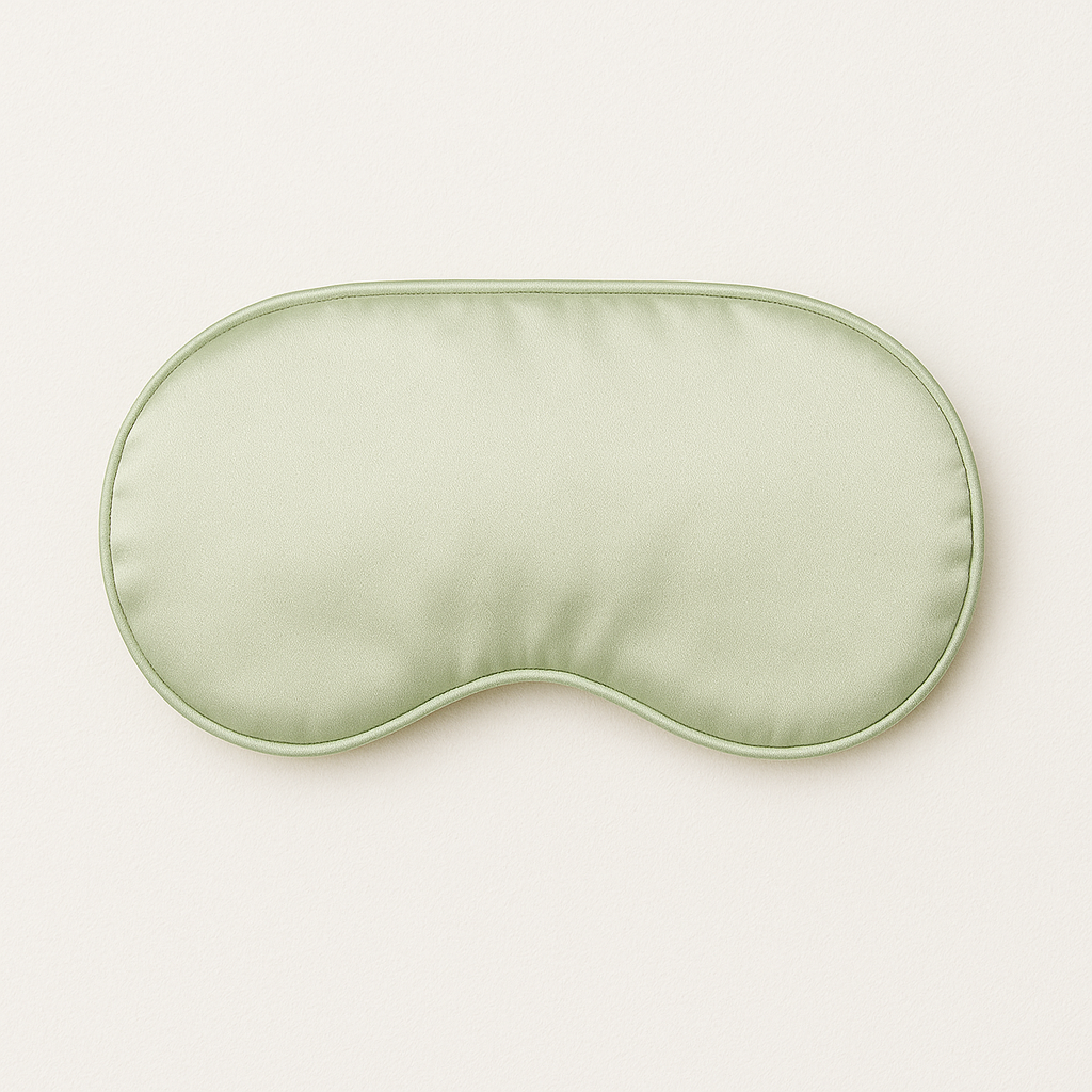 Olive Green Satin Sleeping Mask - Image 3