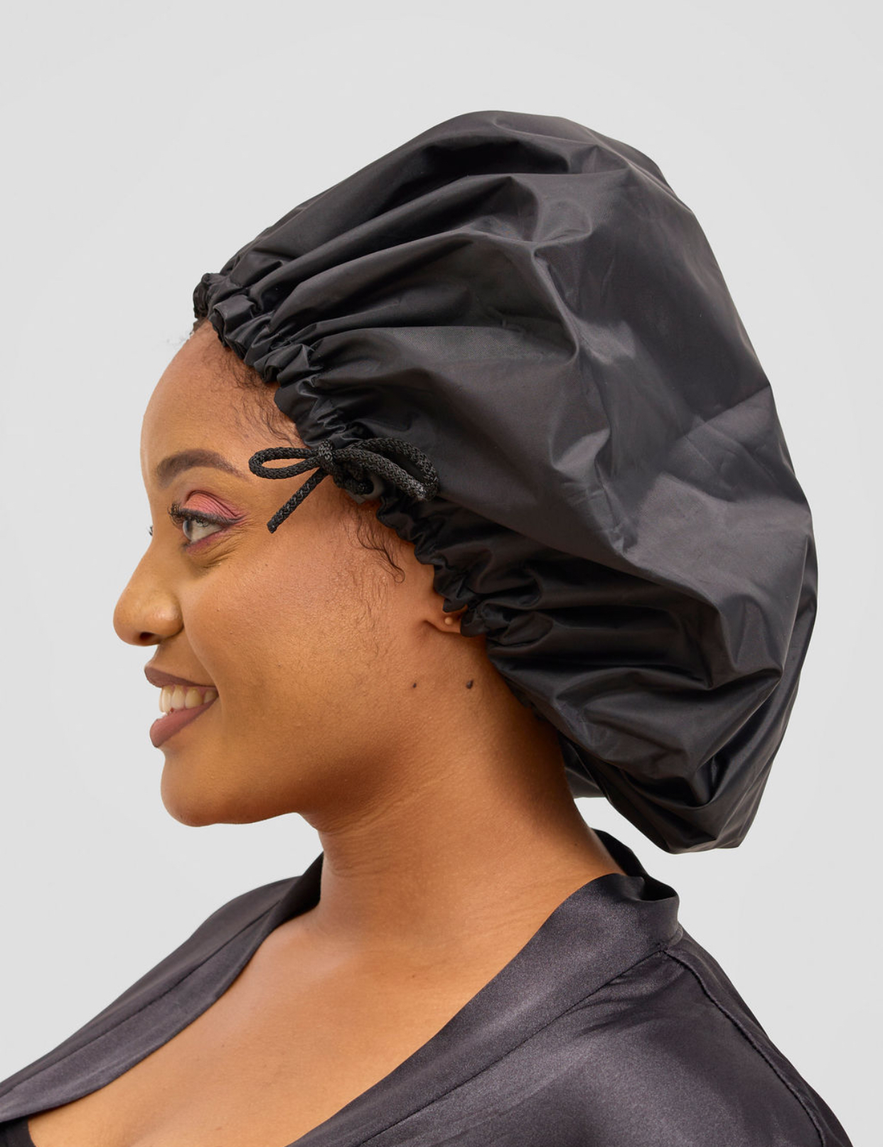 Black Extra-Large Shower Cap - Image 2